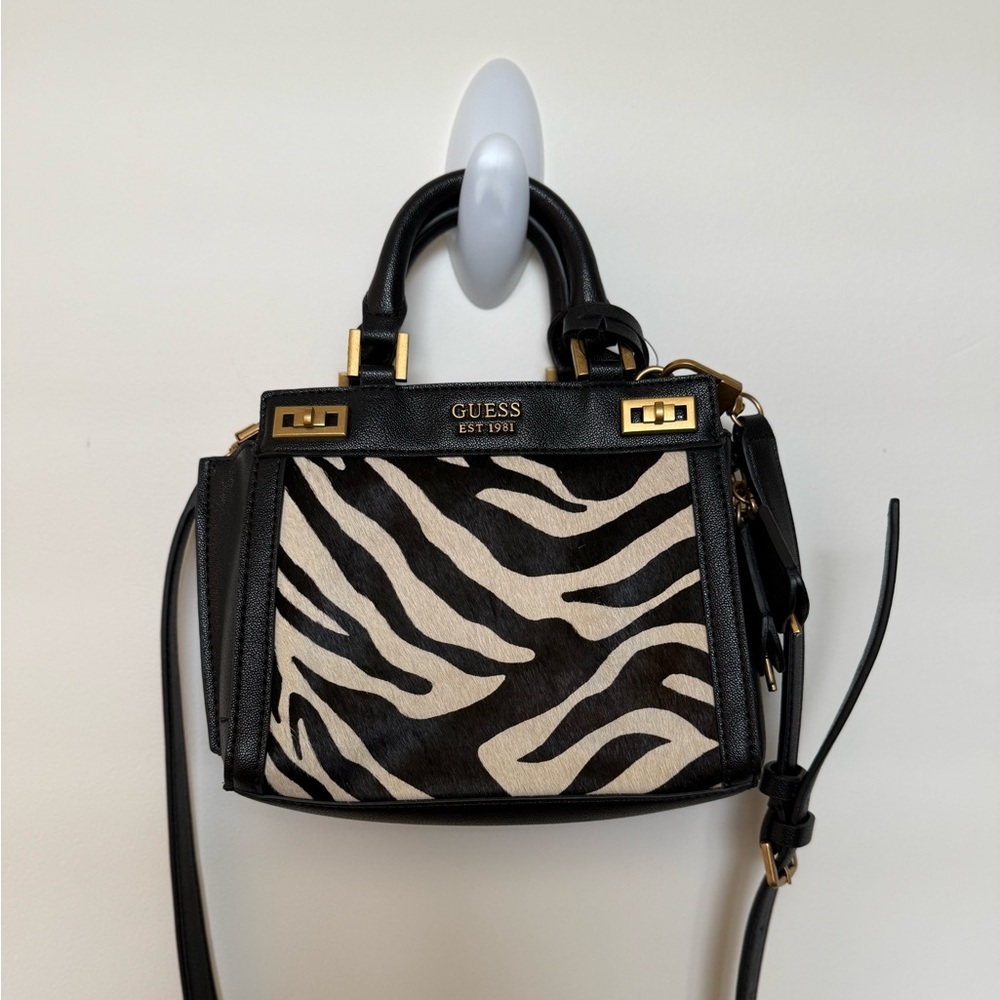 NEW Guess Katey Mini Satchel Zebra